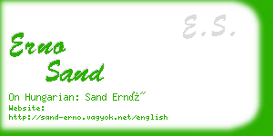 erno sand business card